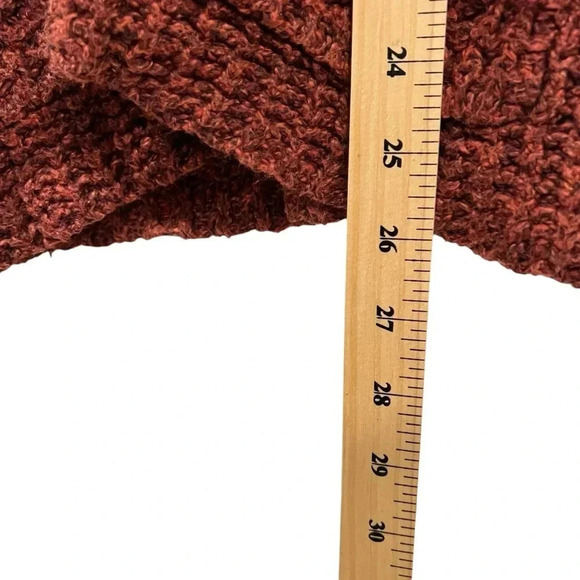 American Eagle Rust Red Open Knit Cardigan Long Sleeve Womens Size Small - Picture 7 of 8
